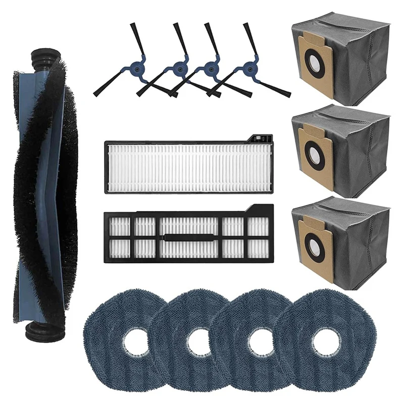 Accessories Replacement For Eufy X10 Pro Omni Robot Vacuum Accessories Filters Mop Pads Dust Bags Side Brushes