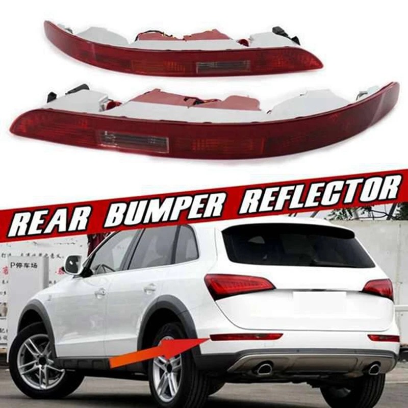 Top!-8R0945096B 8R0945095B Rear Bumper Tail Light Cover Rear Bar Turn Signal Auto For  Q5 2009-2017