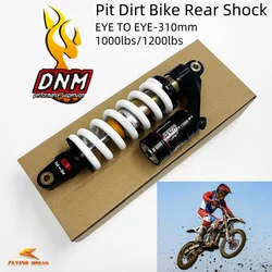 Pit Bike Suspension DNM MT-RC Double Adjustable Rear Shock Absorber 310mm 1000lbs for Motocross ATV Quad BSE T8 Kayo CRF KLX YZF