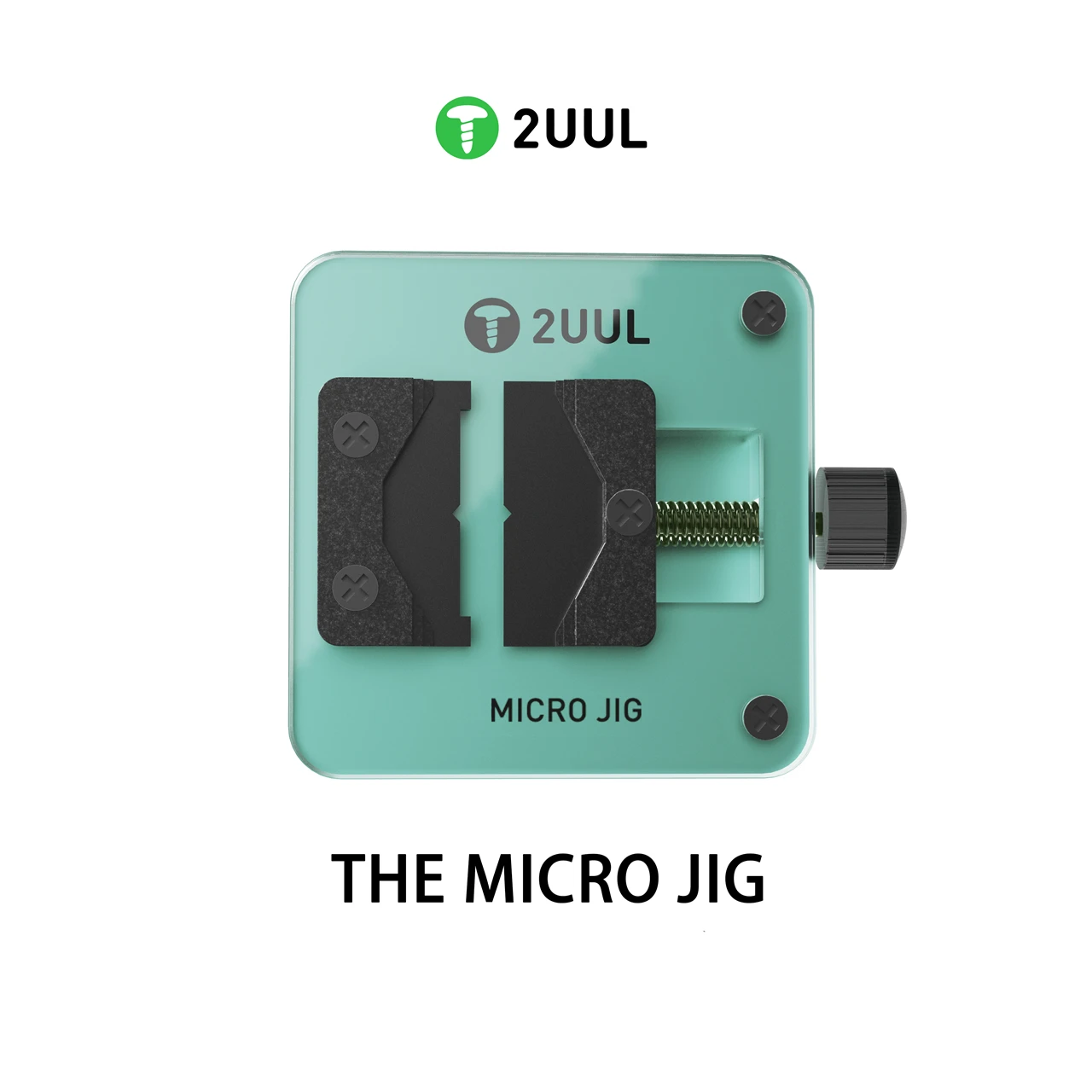 

2UUL Mini Micro Jig Holder with Heat Resistance Glass PCB Board Phone Motherboard NAND CPU IC Cleaning Clamp