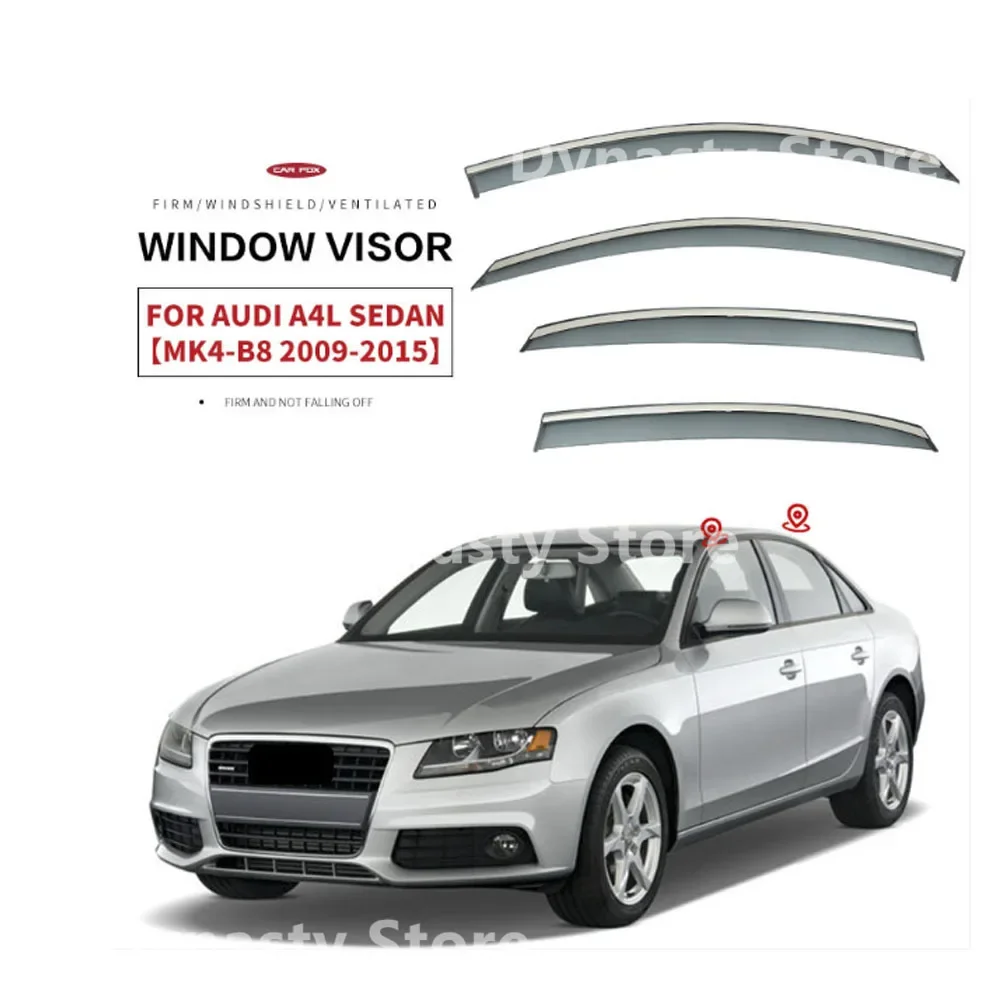 

Car Window Visor Waterproof Protect Sunny Rainy Shelter Auto External Accessory For Audi A4L sedan 2009-2017