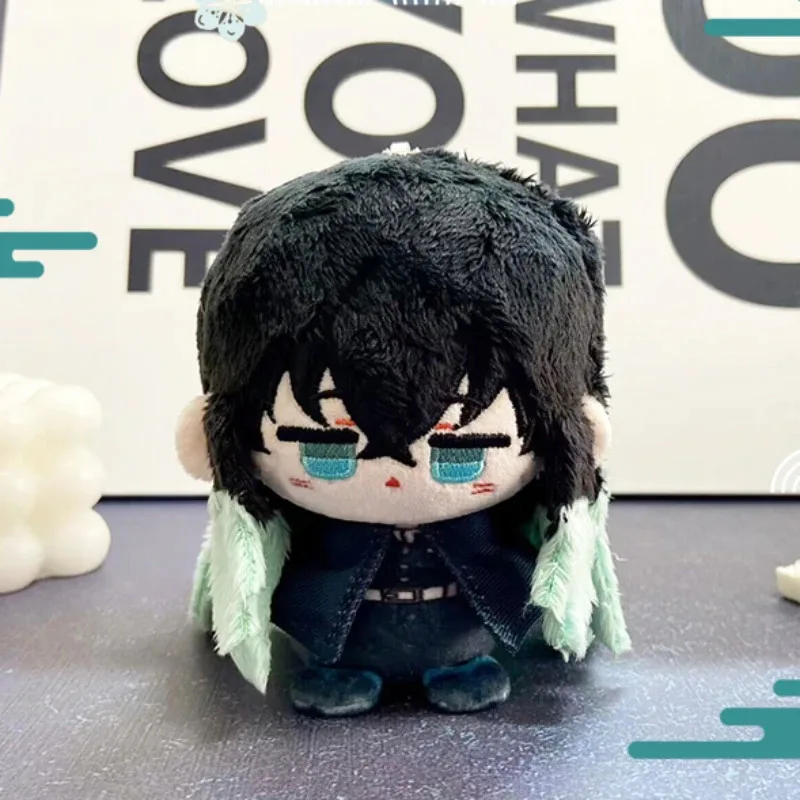 CyAnime Demon Slayer Tokitou Muichirou Cosplay Cute Plush doll pendant Series Game Backpack decoration Kawaii Gift Keychain 12CM