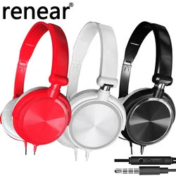 Wired Headphones 3.5mm Bass Stereo Foldable Adjustable Headphones Suitable For Pc Mp3 Mobile Headphones With Mic RenearS1 Choice