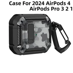 Erkekler için kamuflaj ışın kulaklık kutusu airpod pro2 gen musica Lüks sonbahar yeni Airpods için güvenli kilit ile önler 4 usb c kılıfı