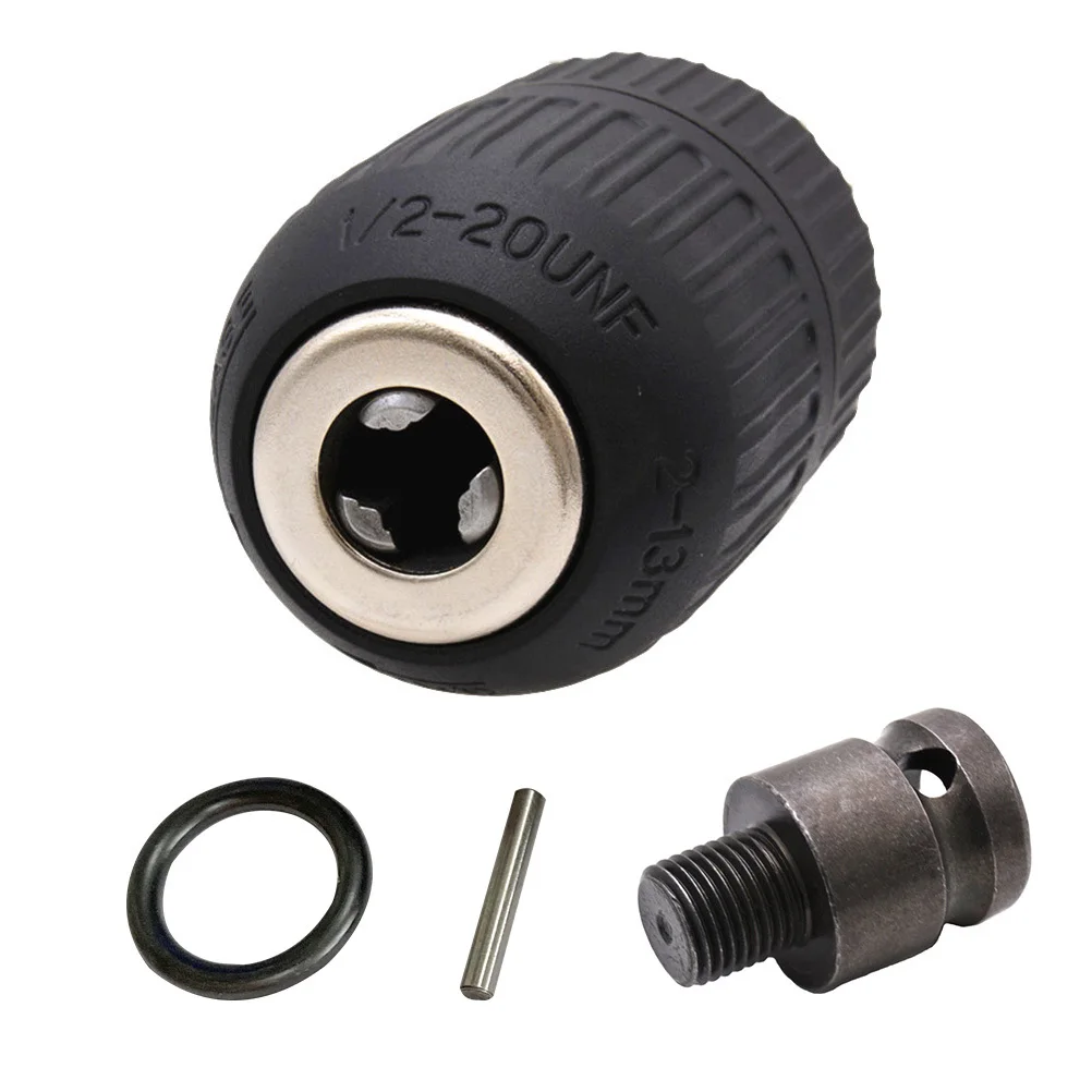 

1Set Electric Hammer Chuck High-Performance Hand-Tight Drill Adapter Three-Jaw Chuck for Hammer Drill Robust Steel Plastic