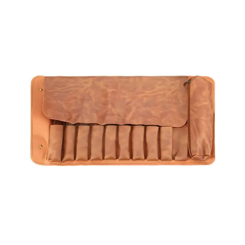 ABJN-Chisel Roll, Tools Wrench Roll Up Pouch With 10 Pockets- For Fishing Jigs, For Knife Hammers, Gouges, Carving For Knife