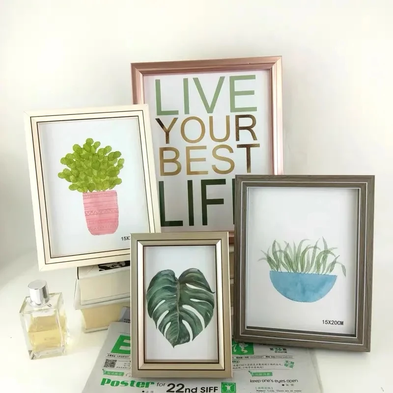 Nordic Simple Three-dimensional Wooden Photo Frame Wedding Commemorative Photo Study Living Room Bedroom Decorative Photo Frame