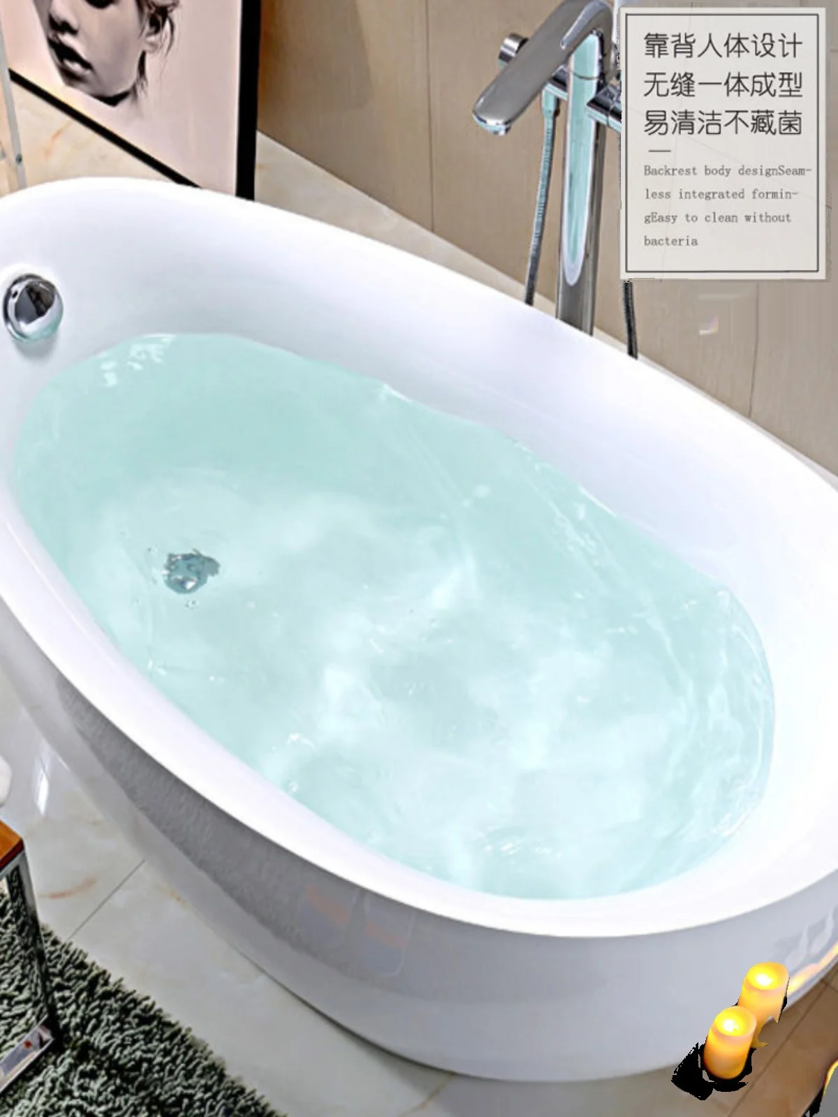 Acrylic small household outdoor massage independent mini white surf bath tub.