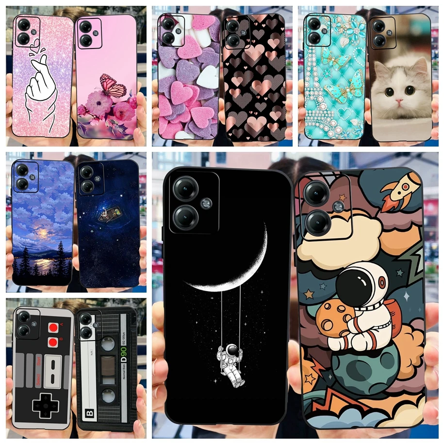 For Motorola Moto G14 Case 2023 Cute Astronaut Silicone Soft TPU Phone Back Cover For Moto G14 4G Funda on MotoG14 XT2341-4 Capa