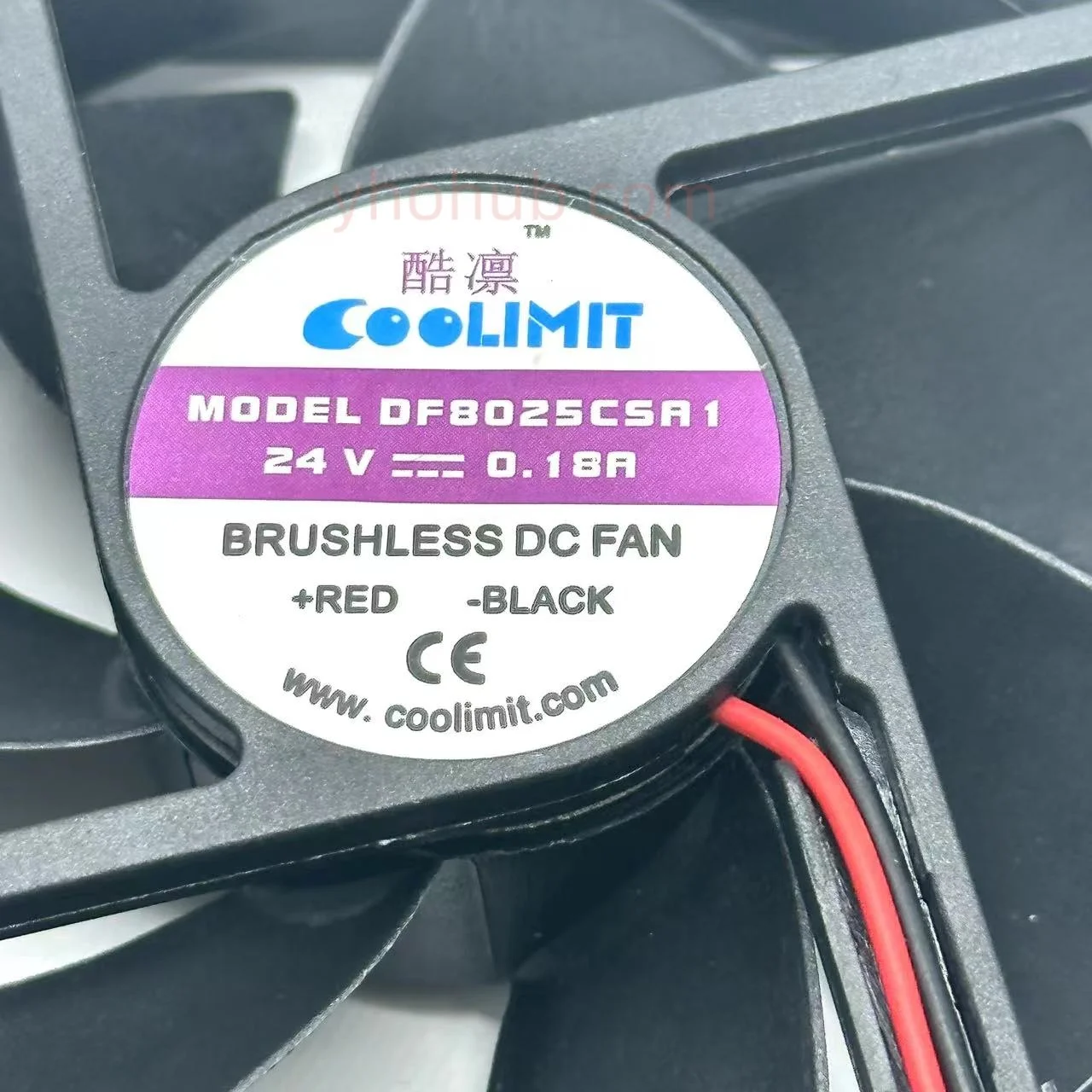 COOLIMIT DF8025CSA1 DC 24V 0.18A 80x80x25 มม.2 สาย Server พัดลมระบายความร้อน