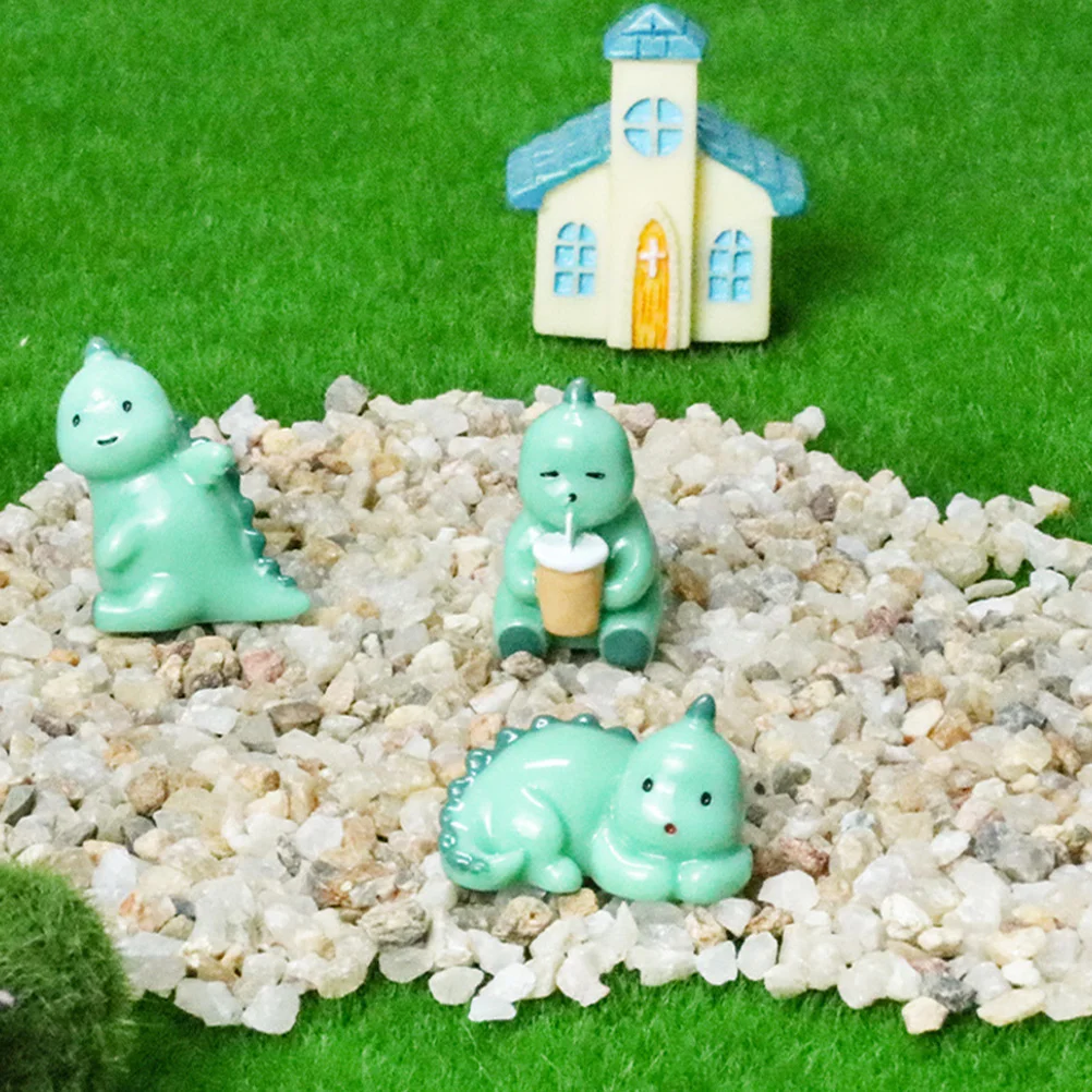 

6Pcs Resin Mini Dinosaur Models Small Animal Figurines Lightweight Micro Landscape Garden Decoration Bonsai Ornament