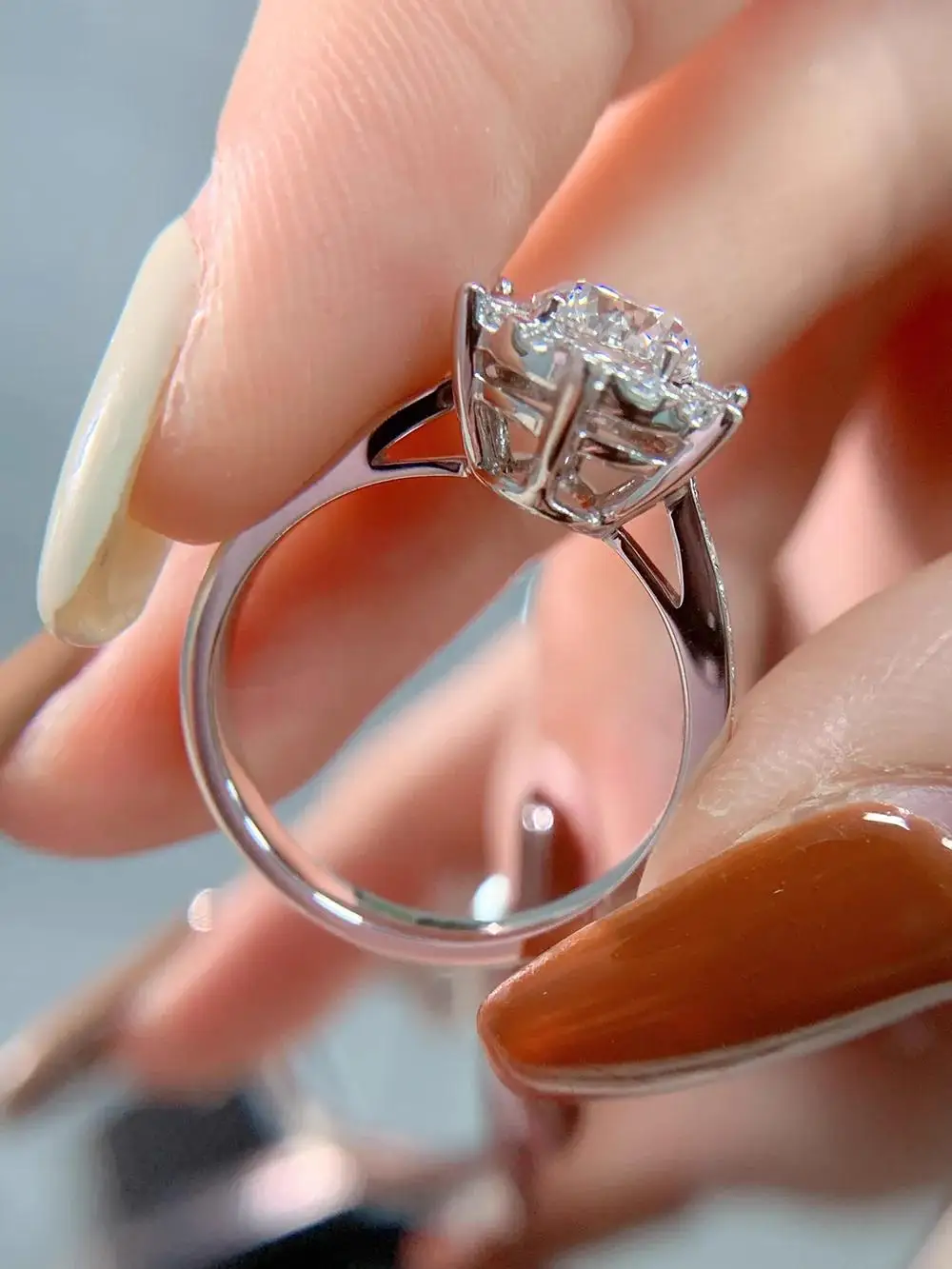 

IGI Lab Growing Diamond Ring Round D Color 1 2 3 4 5Ct Round Platinum PT950 Ring Diamond wedding ring Factory Engagement Ring