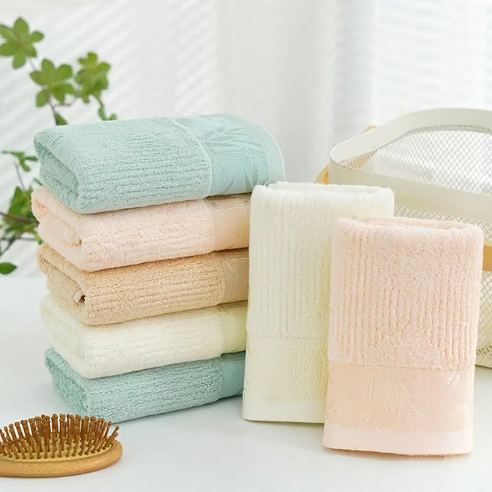 2Pcs Gift Towel 34x74cm Bamboo Fiber Bath Towel Luxury Thickened Hand Towel Water Absorption Quick-drying Sports Towel Adult