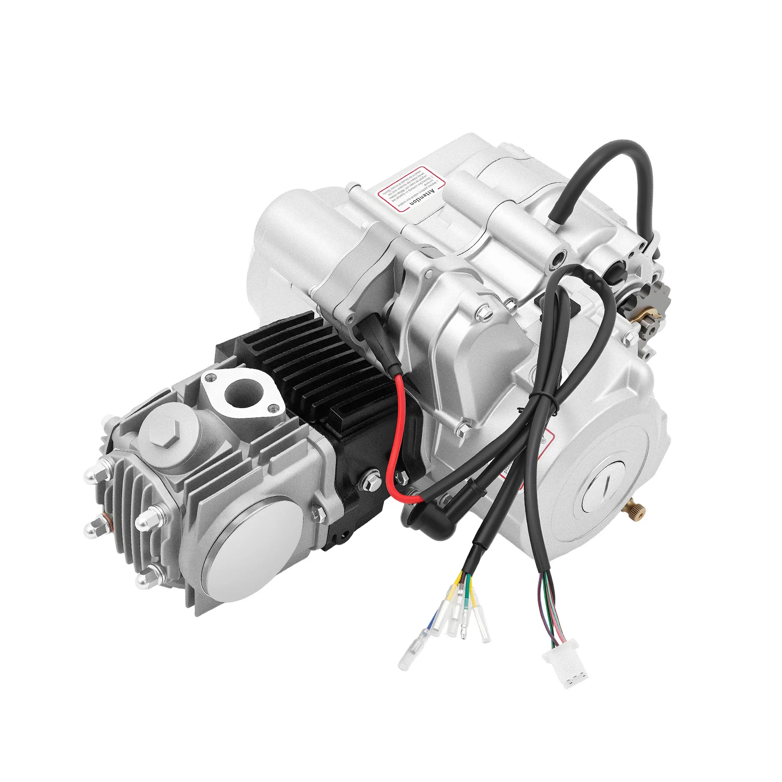 125CC 4-Stroke Engine Motor Kit 5.5KW Air Cooled CDI Electric/Foot Start Direct Replacement for ATV Dirt Bike Go Kart