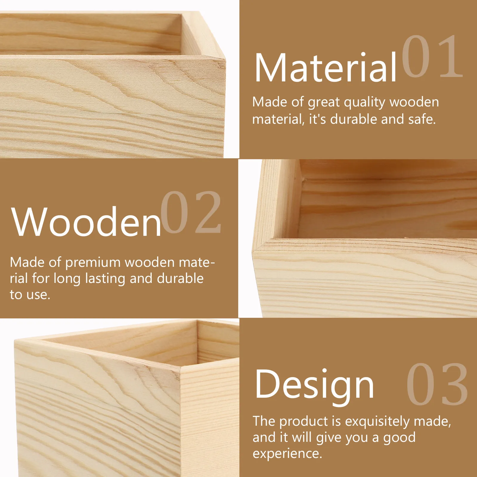 

Набор из 4 штук: Стильные шкатулки для украшений из массива дерева в деревенском стиле для хранения серег, ожерелий, браслетов, часов, колец, заколок и брошей