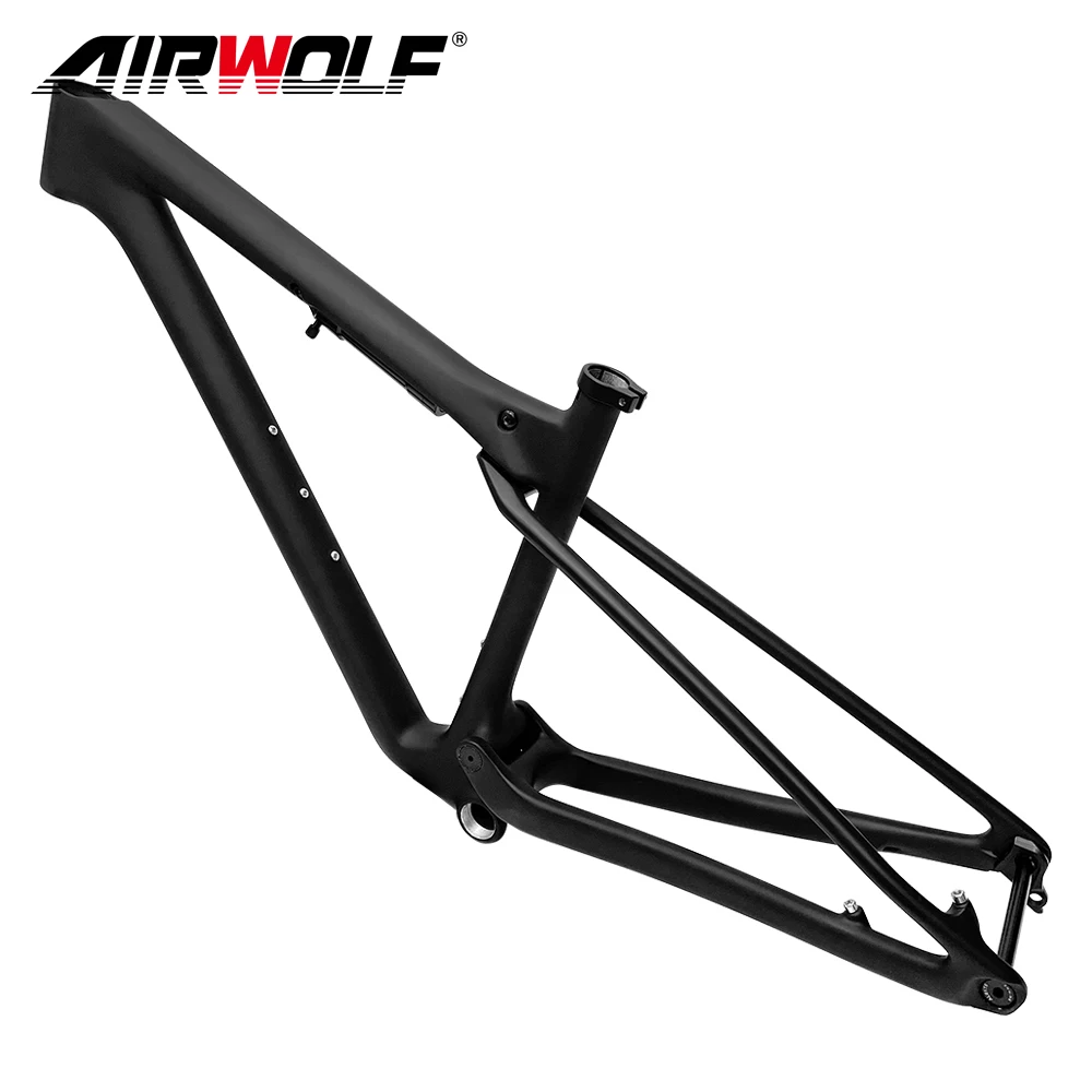 Airwolf 2024 Carbon Mtb Full Suspension Frame BSA Mtb frame 29er XC Mountain Bicycle Suspension 148 * 12mm Customized