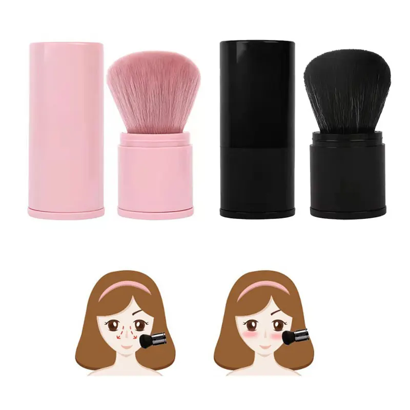 

Retractable Makeup Brush One Large Powder Blush Brush With Lid Full Set Make Up