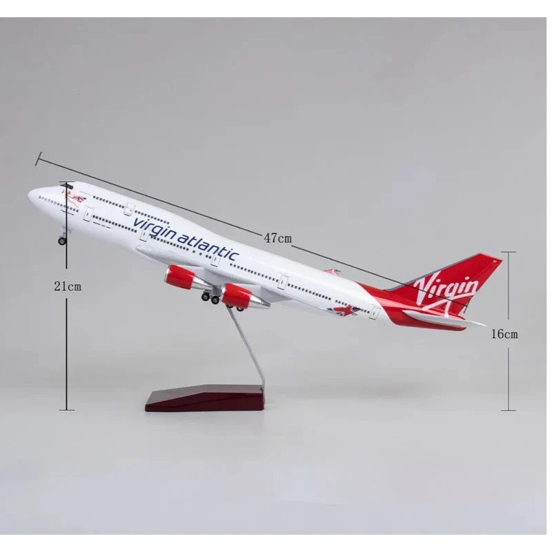 مقياس 1:150 دييكاست نموذج الخطوط الجوية الأطلسية العذراء بوينغ B747/B787 طائرة من الراتنج مع عرض مجموعة ألعاب العجلات الخفيفة