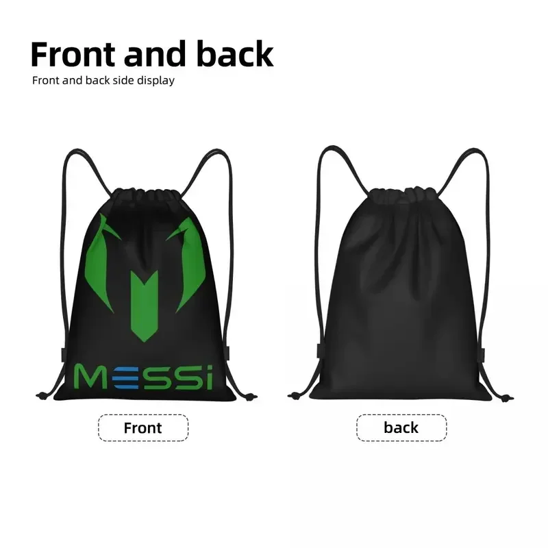 Custom Green Messis 10 Drawstring Backpack Bags Men Women Lightweight Gym Sports Sackpack Sacks for Traveling