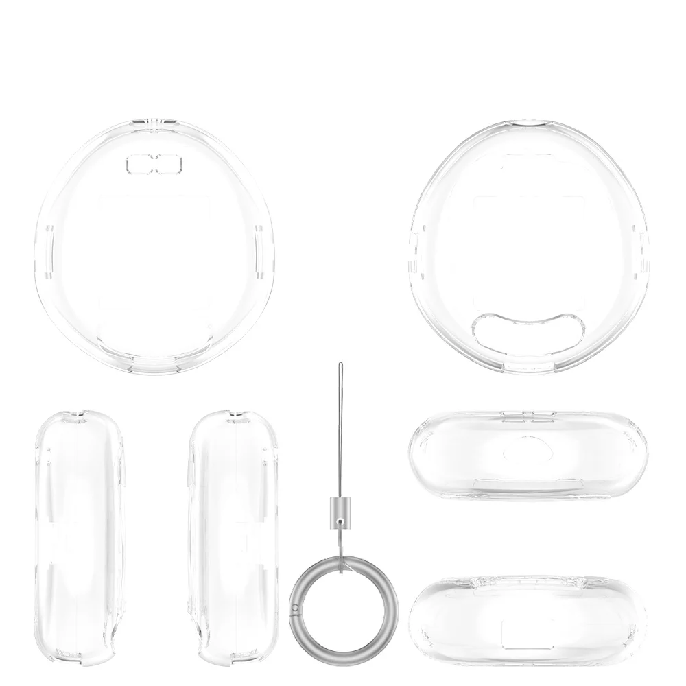 

Transparent Case for Tamagotchi Uni Game Console, PC Protective Cover Portable Scratch Shock Resistant Shell with Lanyard