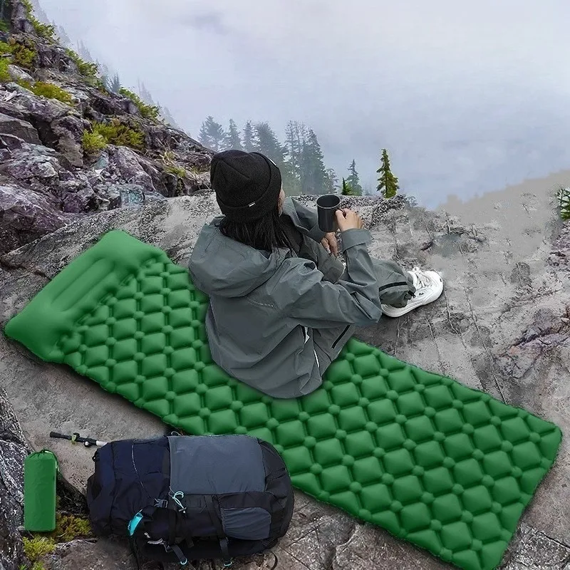 

190*58*6cm Lightweight Inflatable Mattress, Single Moisture-proof Bed for Camping Car & Nap