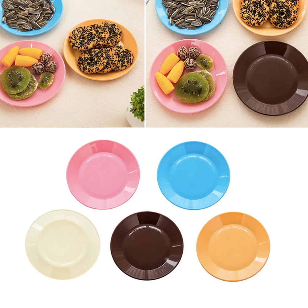 

10 Pcs Snack Plate Candy Appetizer Party Charcuterie Fruit Acrylic Dish Seasoning Bowl