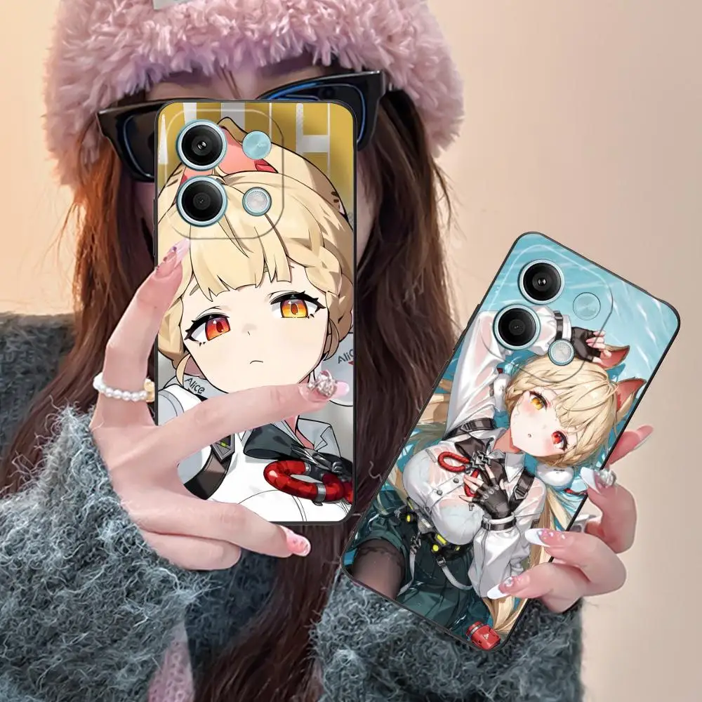 حافظة هاتف Zenless Zone Zero Alice لهاتف Xiaomi Redmi Note 14 13 12 11 A5 3 2 1 Pro Plus 4G 5G طباعة ملونة واقية جميلة #1