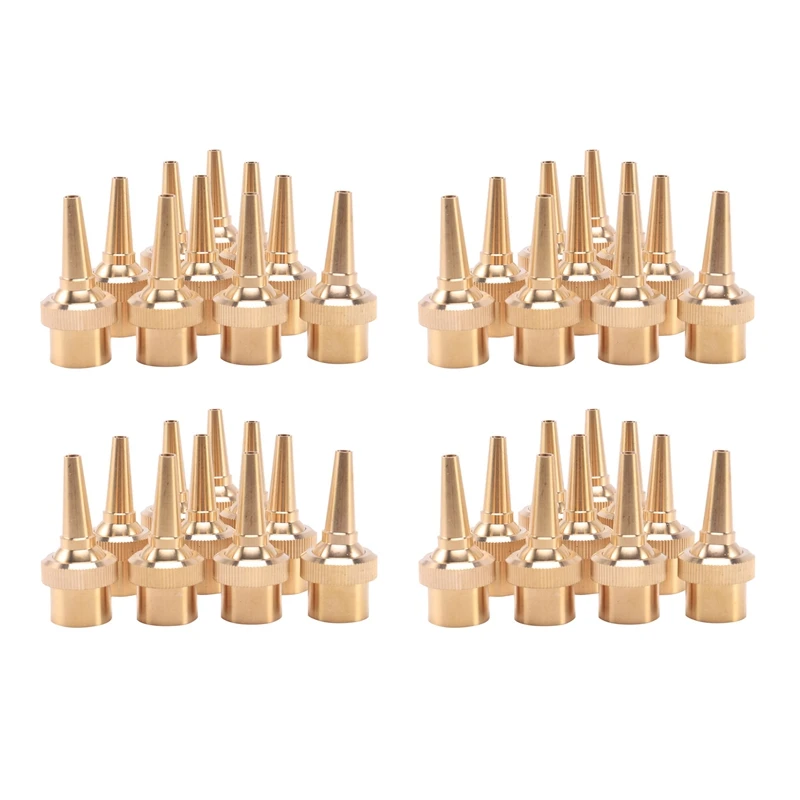 

40Pcs 1/2 Inch DN15 Brass Jet Straight Adjustable Fountain Water Spray Nozzles Pool Nozzles Garden Landscape Decoration