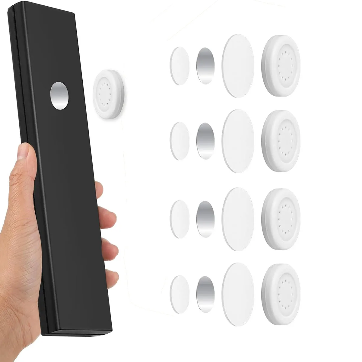 4PCS/6PCS Magnetic Remote Control Holder Wall Mount Remote Control Organizer Self-Adhesive for Flat Surface Fit for TV AC Contro