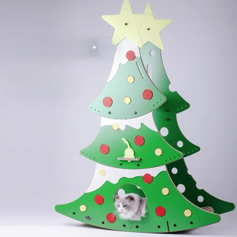 

Cat climbing frame, Christmas tree, scratching board, scratch-resistant and wear-resistant toy, claw grinder, teaser stick
