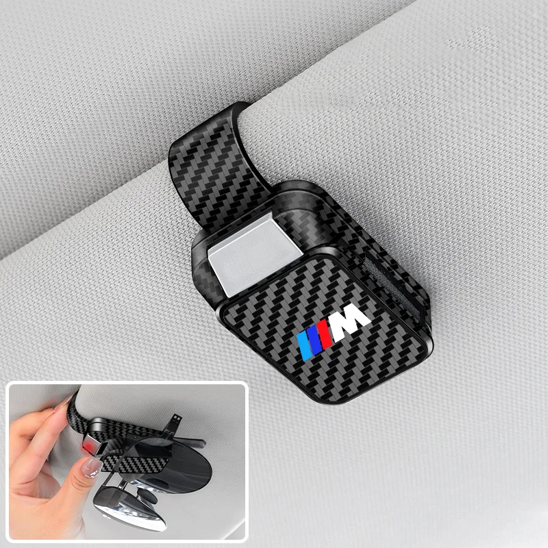 Car Glasses Clip Car Sun Visor Automotive Hanger Clip Sunglasses Clips Holders For BMW M X1 X3 X5 E30 E90 M3 F30 F20 F10 E46 E60
