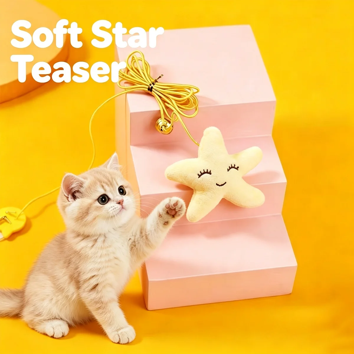 Door Hanging Swing Cat Toy Interactive Plush Teaser With Bell Self‑Play Hanging Kitten For Indoor Cats Exercise Play Supplies