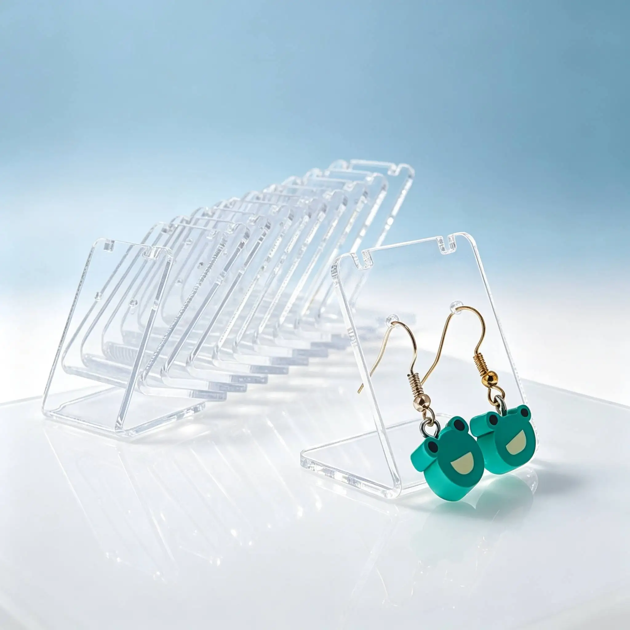 10 Pack Clear Acrylic Earring Display Stands Multi-layer Jewelry Tower Organizer for Earrings Necklaces Jewelry Storage Display