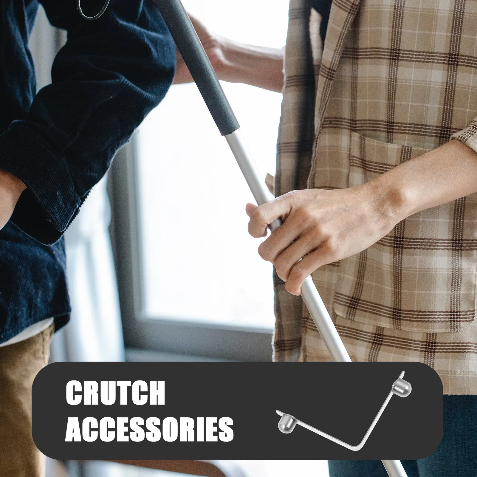 Crutch Spring Shrapnel V Shape Snap Clip Compression Buckle for Walking Stick Locking DIY Crutch Accessories Stable Stainless