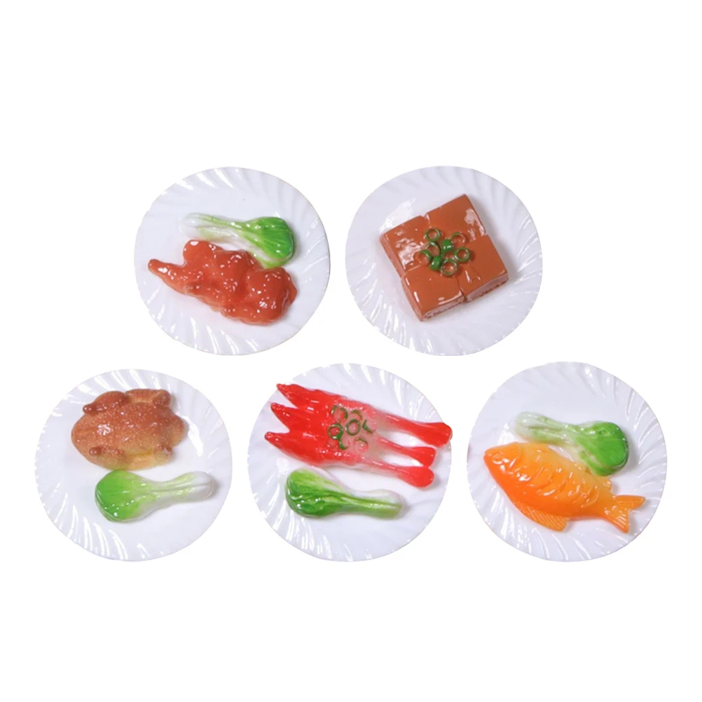 

5 Pcs Simulated Food Artificial for Display Chinese Style Fake Resin Vegetables Realistic