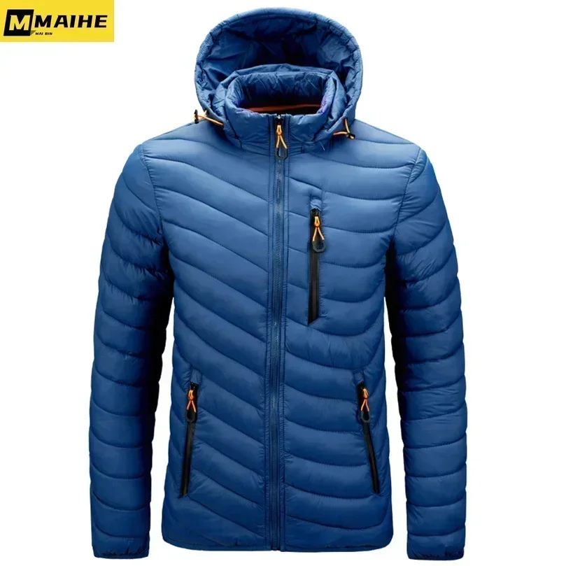 Doudoune légère rembourrée en duvet de canard blanc pour homme, vêtements thermiques optiques, capuche, grande taille, 5XL, 6XL, automne, hiver