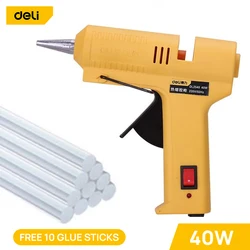 DELI 40W Hot Melt Glue Gun Set Mini Household Industrial Guns Heat Temperature Thermo Electric Repair Tool  With 7mm Glue Sticks