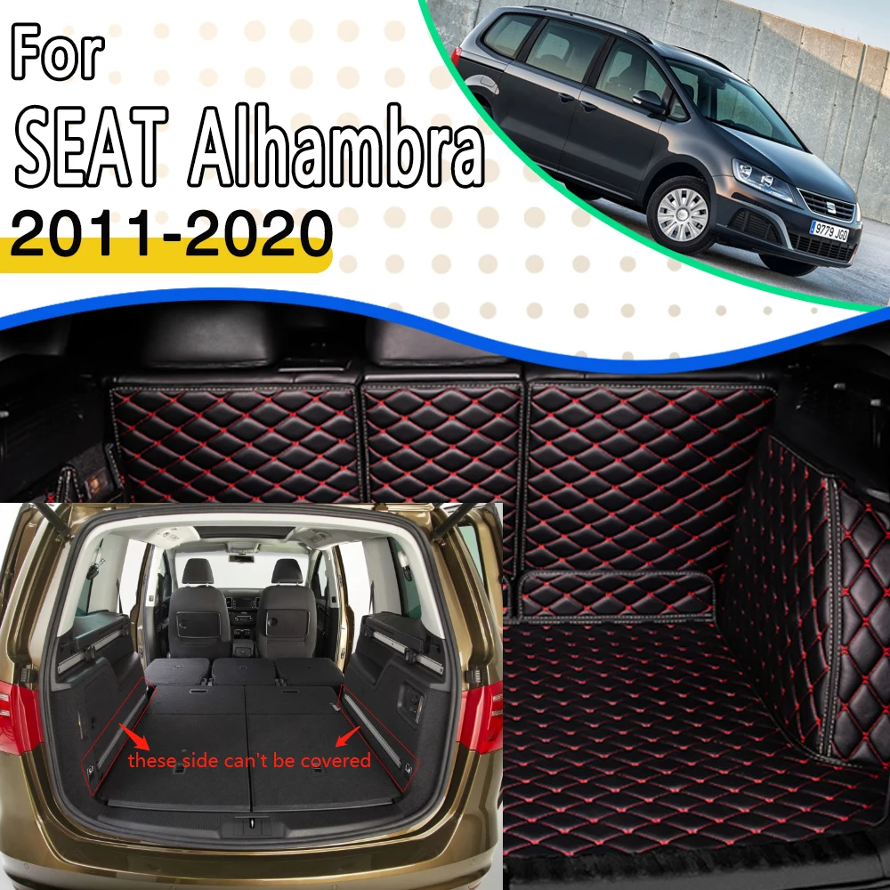 Car Trunk Mat For SEAT Alhambra MK2 7N VW Volkswagen Sharan 2011~2020 Car Rear Trunk Mat Car Interior Decoration Car Accessories