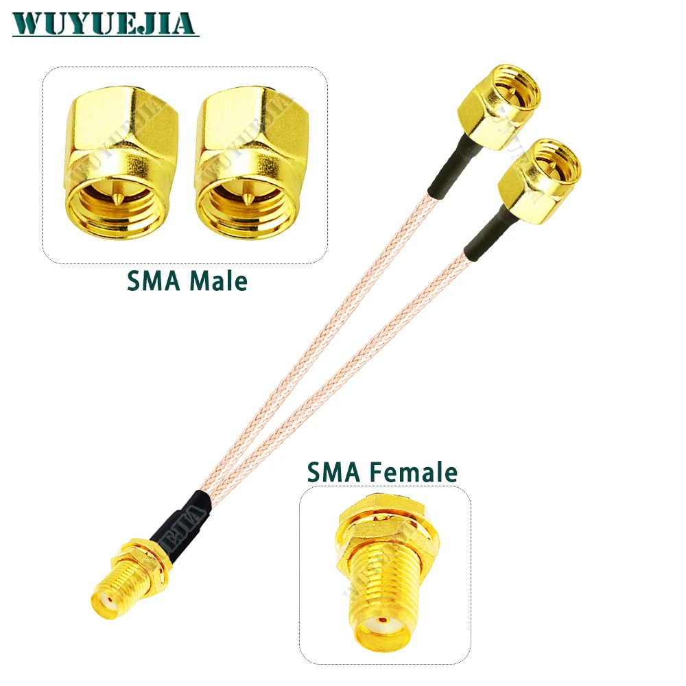 1 to 2 SMA Male to Dual SMA Female Connector Splitter Combiner 4G antenna Extension Cord RF Coax Pigtail Cable for Modem Router