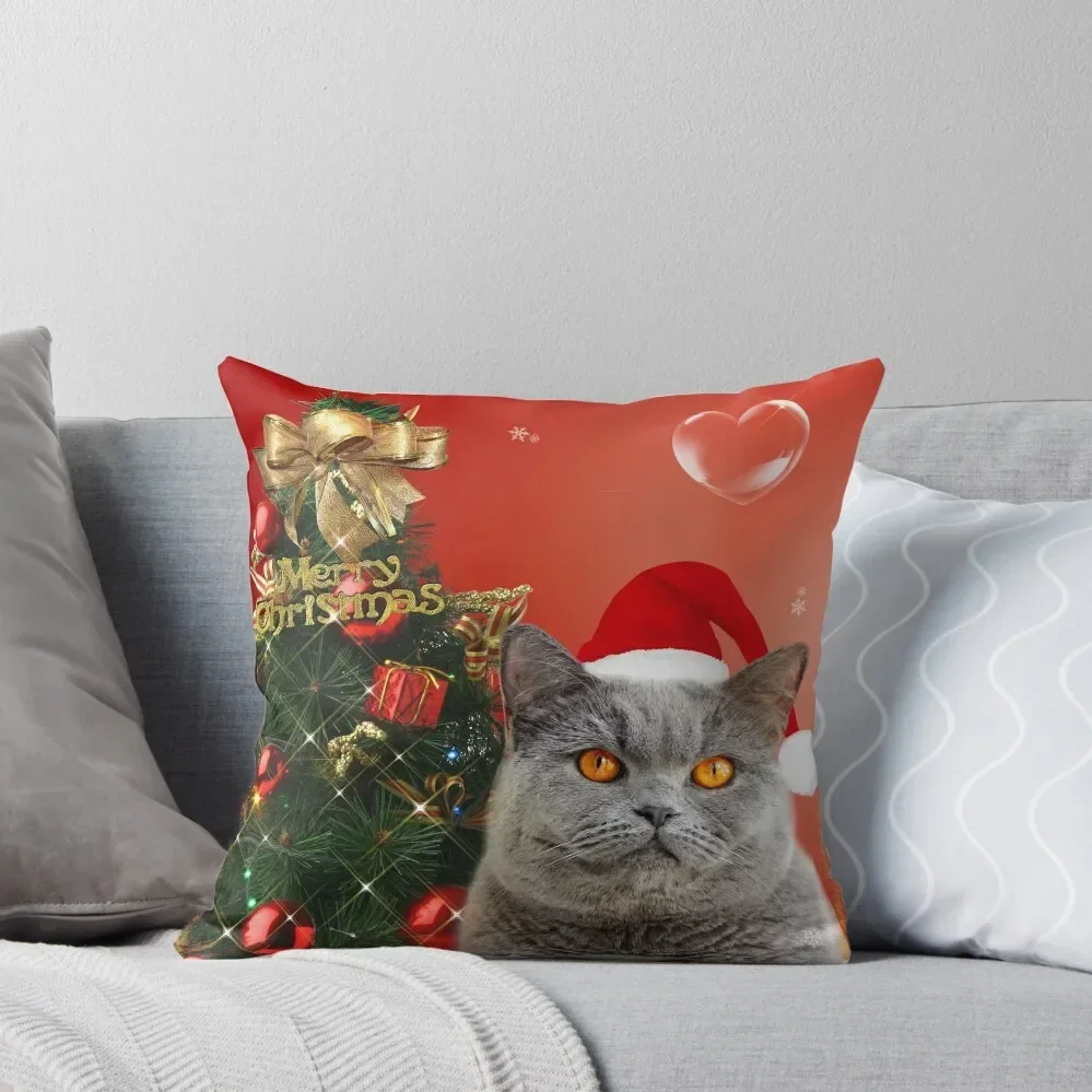 

Merry Christmas Meow! Throw Pillow Throw Pillow Covers Sofa Covers pillow