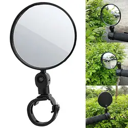 Universal Bicycle Mirror Round Shape Adjustable Rotate Wide-Angle Cycling Rear View For MTB Road Bicycle Accessories J9B4