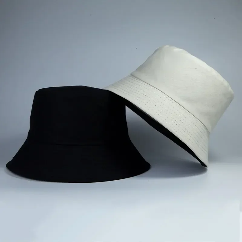 Classic Reversible Bucket Hats Man Women Cotton Fisherman Cap Girl Boy Daily Vacation Chapeau Bob Casquette Gorras image 2