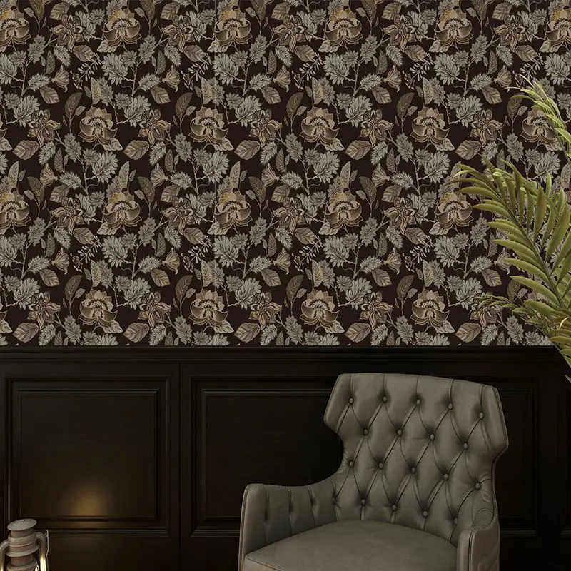 

French Vintage Flower Furniture Renovation Wallpaper Decoration Waterproof Self-Adhesive Wall Paper Stickers Household Cabinet