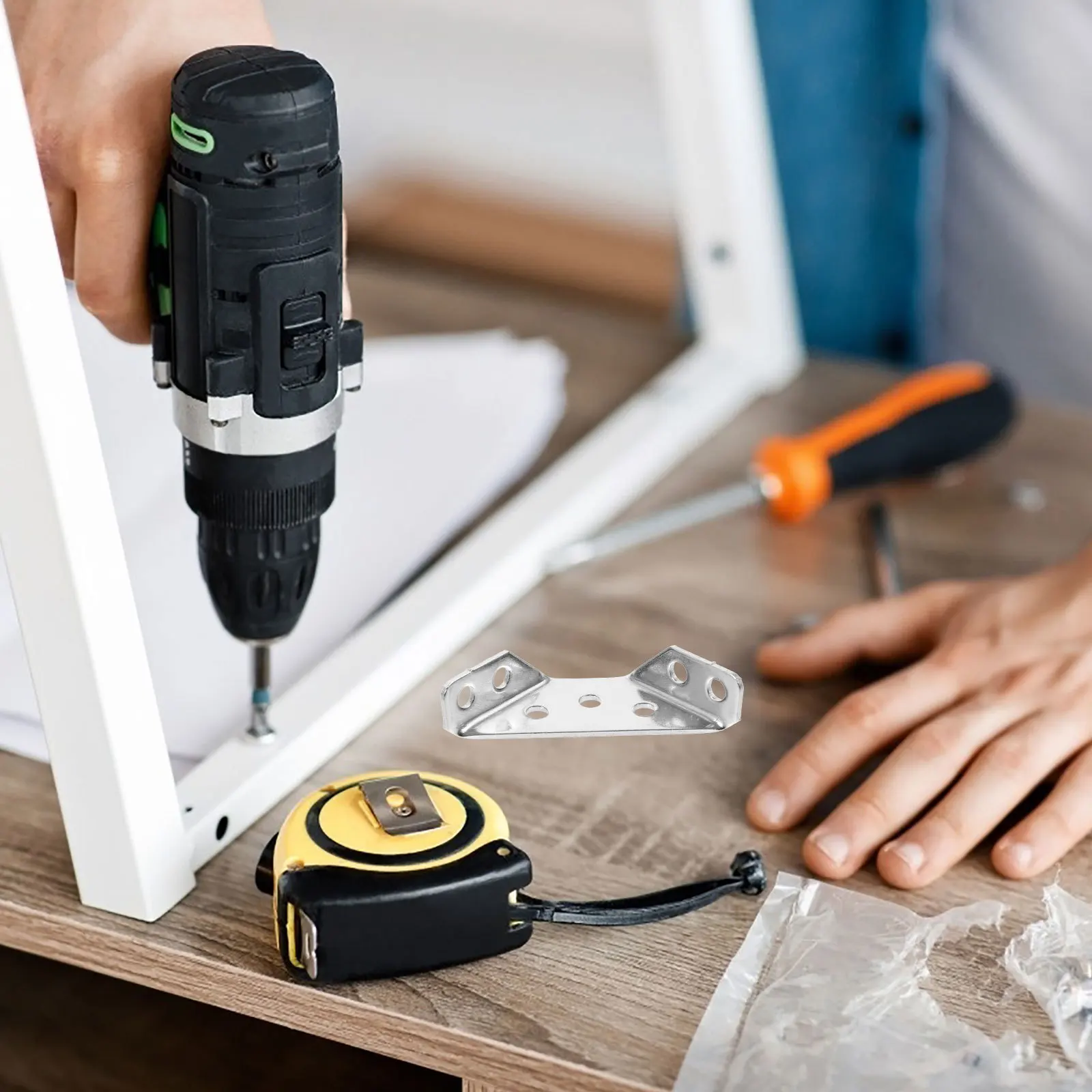 

1 Set Stainless Steel Corner Brackets 90 Degree Cabinet Shelf Support Angle Bracket Silver Furniture Connector Countertop Braces