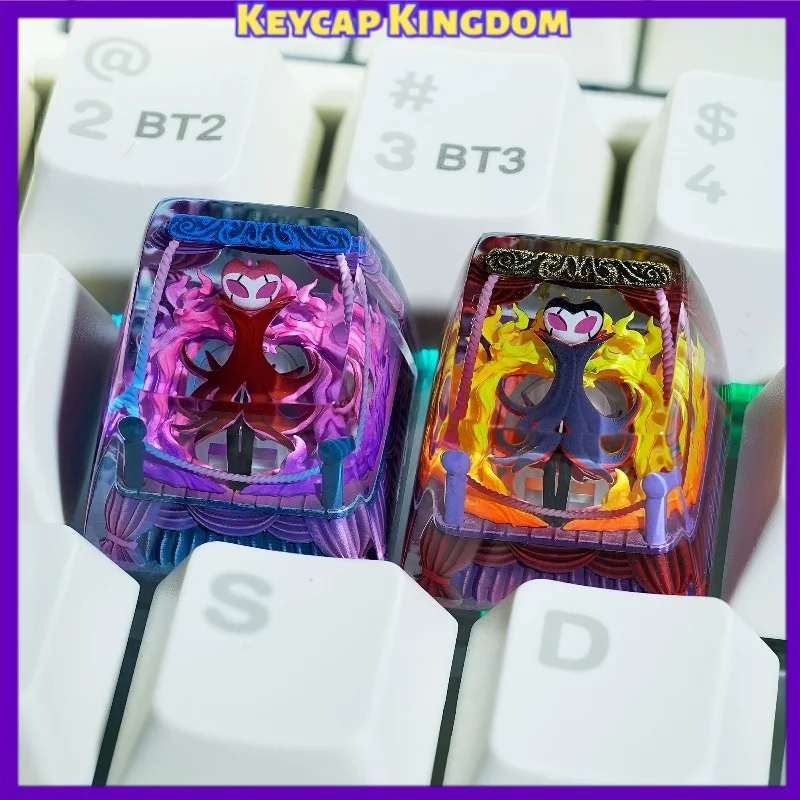 Hollow Knight Grimm Cute Anime Keycap Mechanical Keyboard Resin Transparent Custom Art Keycap PC Gaming Accessories Gift Collect