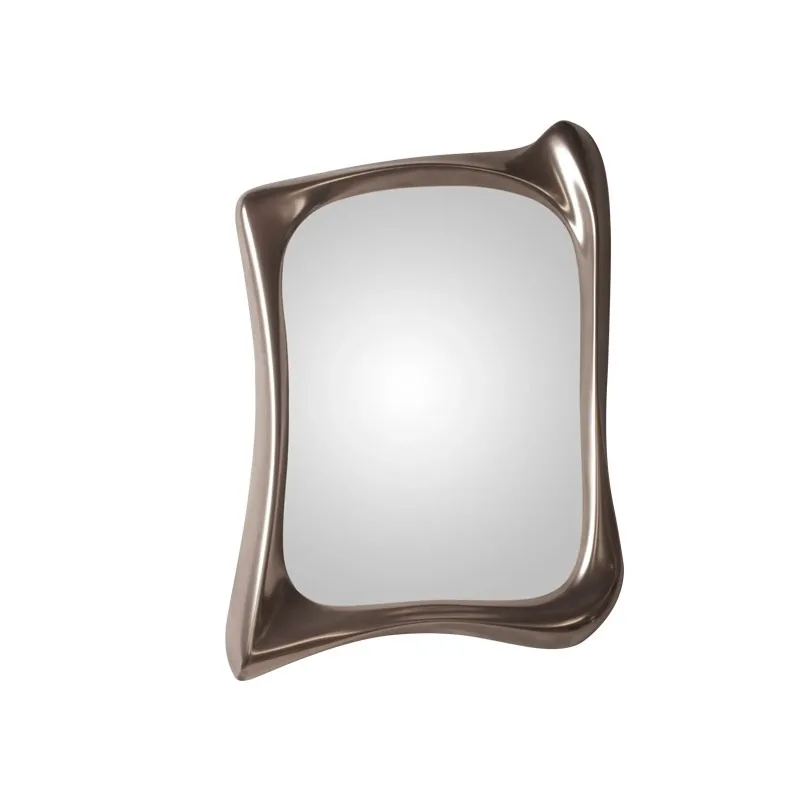 French retro mirror light luxury vanity mirror porch wall decorative mirror special-shaped