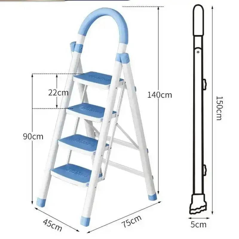 Stool Triangle Indoor Telescopic Alloy Aluminum Step Ladder for Multifunctional Use