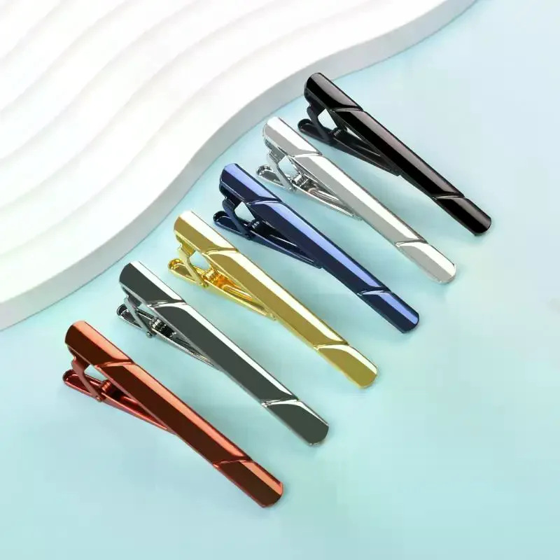 Man Classic 14K Copper Tie Clip Simplicity Suit Tie Clip Lapel Jewelry Collar Accessories For Business,Wedding,Meeting