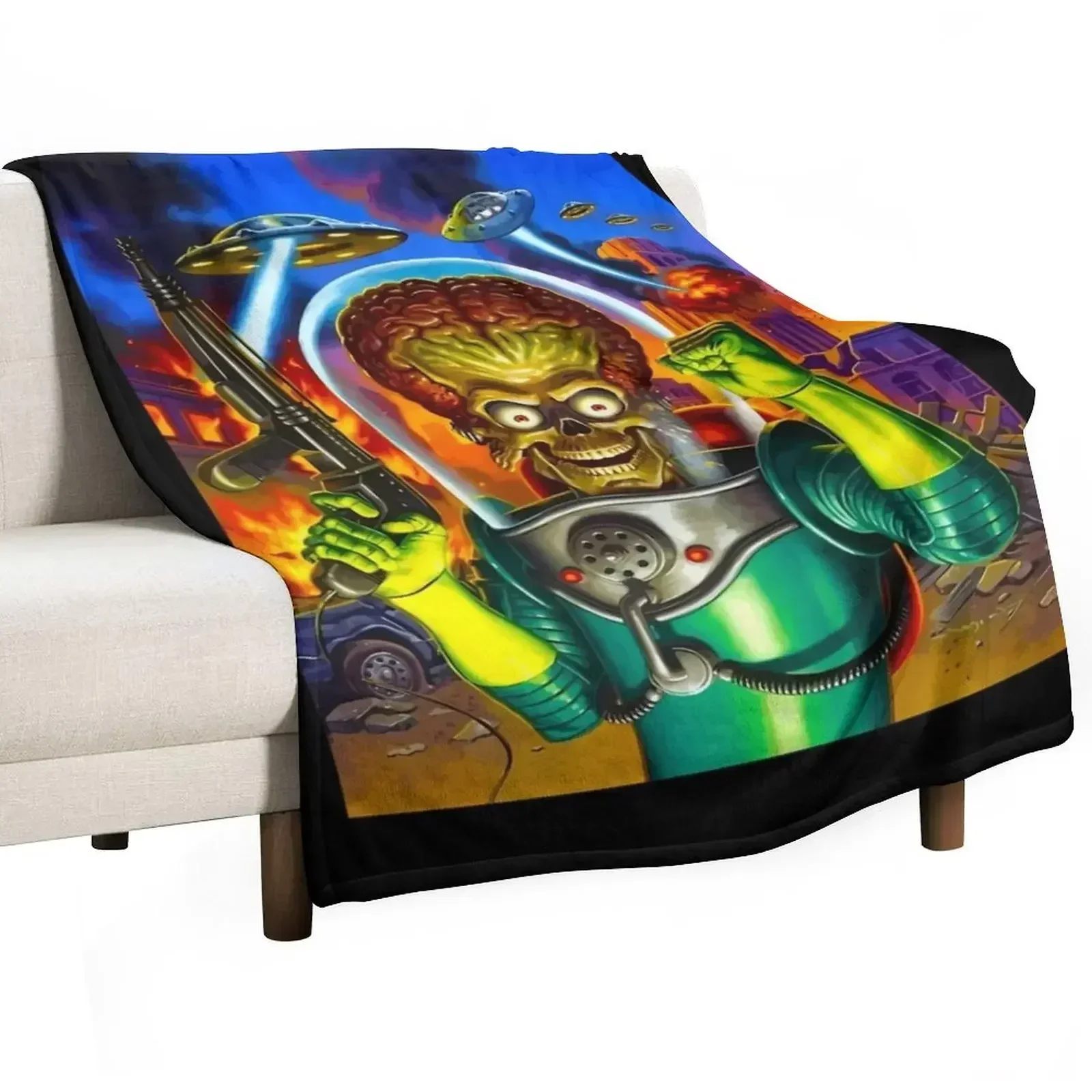 

MARS ATTACKS CARTOONS ART Throw Blanket Soft Big For Baby Sofa Throw Blankets