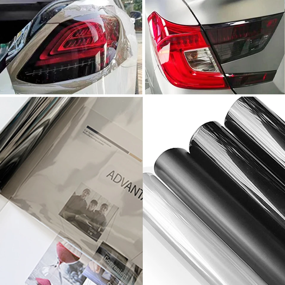 Glossy Deep Black Tint Vinyl Film Roll – 12" X 78" For Headlights, Taillights & Fog Lamps